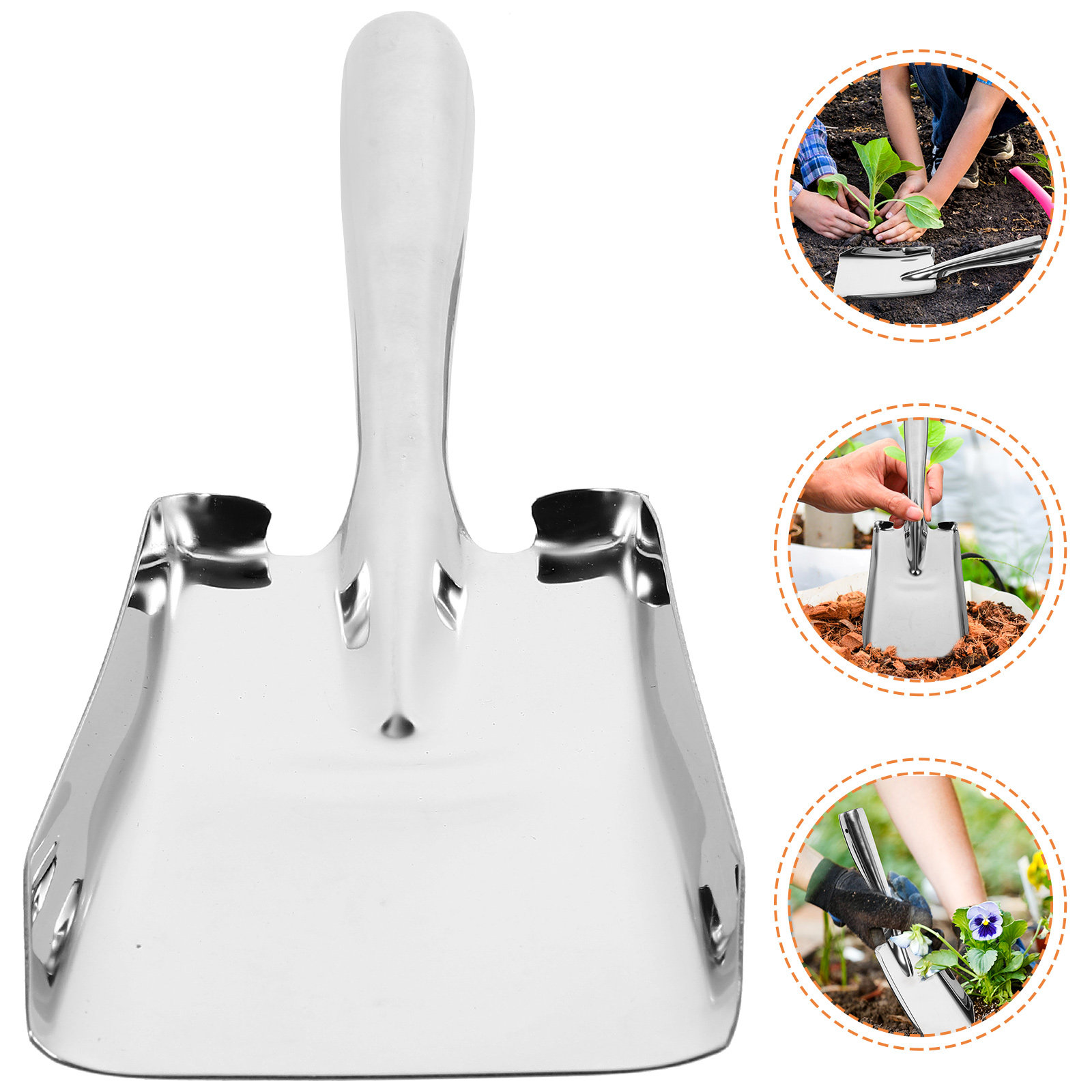 Vegetable Transplanter - 두꺼운 스테인리스 스틸 삽 다기능 정원
